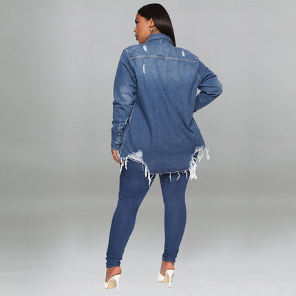 Plus Size Denim Outwear - Wnkrs