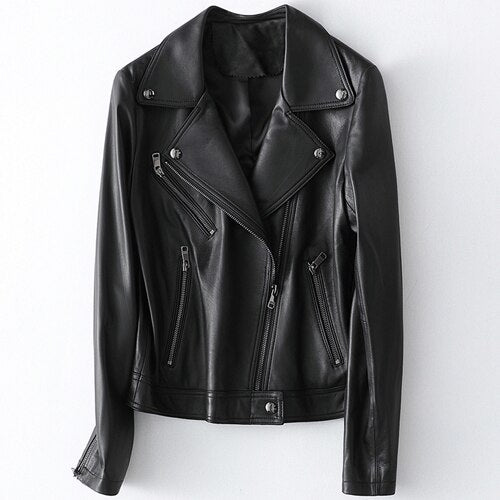 Women's Leather Biker Jacket - Wnkrs