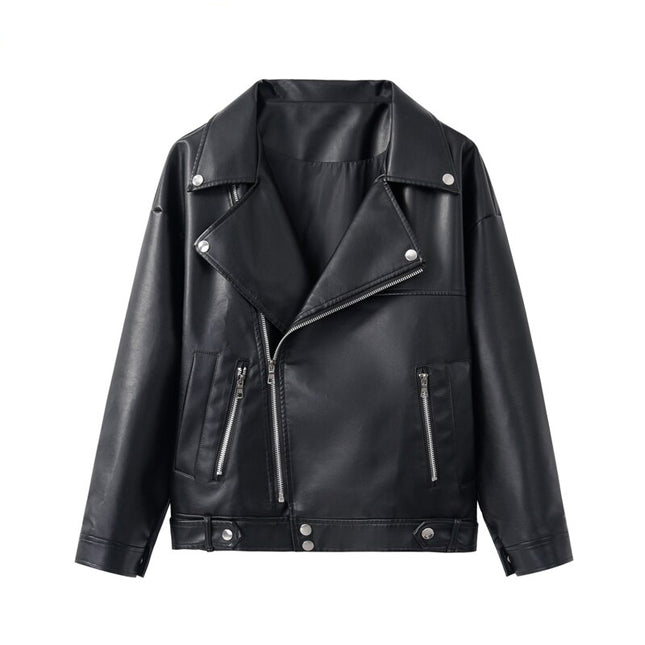 Women's Biker PU Leather Jacket - Wnkrs