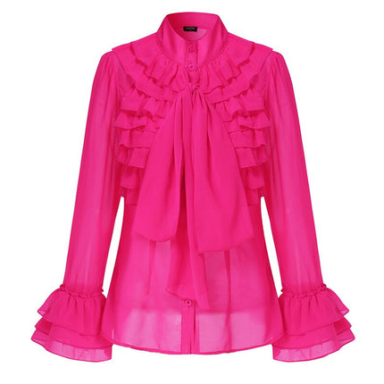 Women's Elegant Ruffled Blouse - Wnkrs
