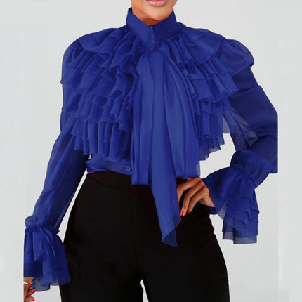Women's Elegant Ruffled Blouse - Wnkrs