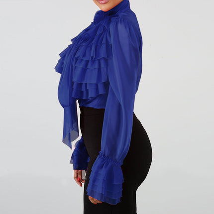 Women's Elegant Ruffled Blouse - Wnkrs