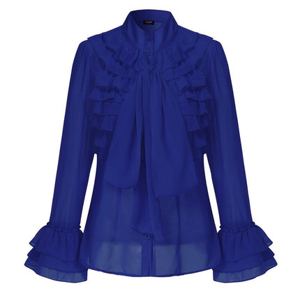 Women's Elegant Ruffled Blouse - Wnkrs