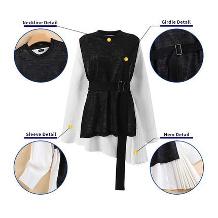 Women's Casual Belted Top - Wnkrs