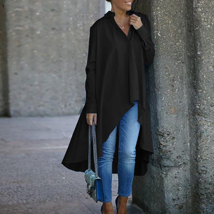 Women's Assymetrical Solid Blouse - Wnkrs