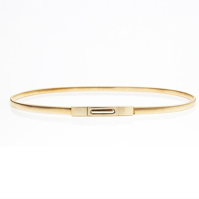 Women’s Elegant Thin Elastic Metal Belt - Wnkrs