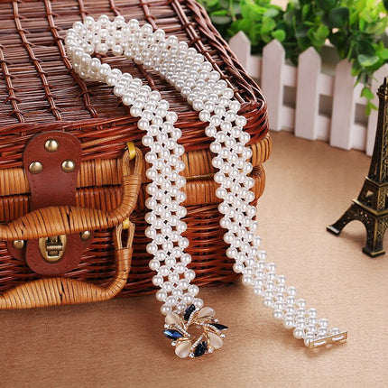 Women's Stylish Belt with Pearls - Wnkrs