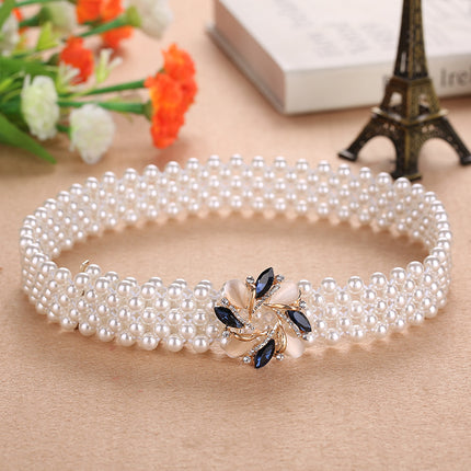 Women's Stylish Belt with Pearls - Wnkrs