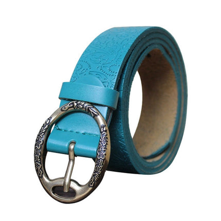 Women’s Embossed Genuine Leather Belt - Wnkrs