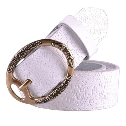 Women’s Embossed Genuine Leather Belt - Wnkrs