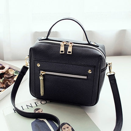 Women's Classic Elegant Leather Handbag - Wnkrs