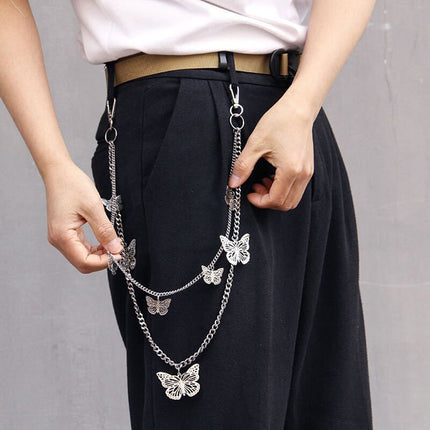 Double Layers Butterfly Link Pants Belt - Wnkrs