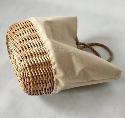 Rattan Bucket Handbag With Wicker Strap - Wnkrs