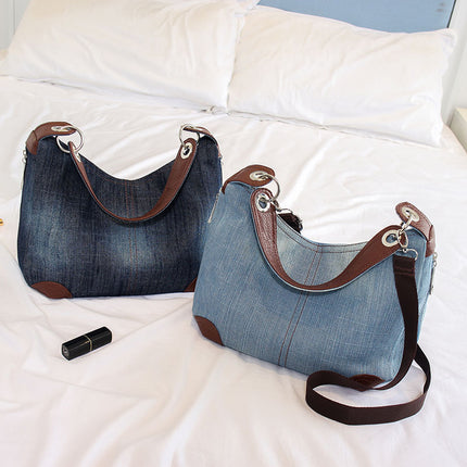 Women's Denim Hobo Bag - Wnkrs