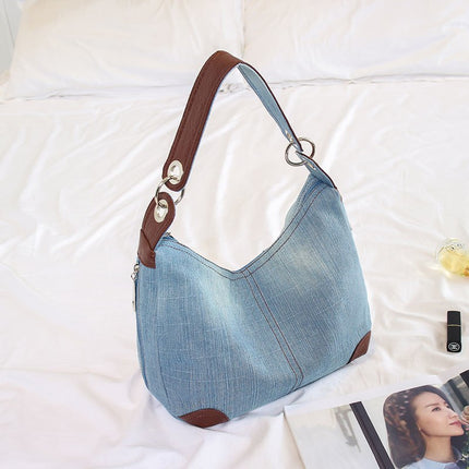 Women's Denim Hobo Bag - Wnkrs