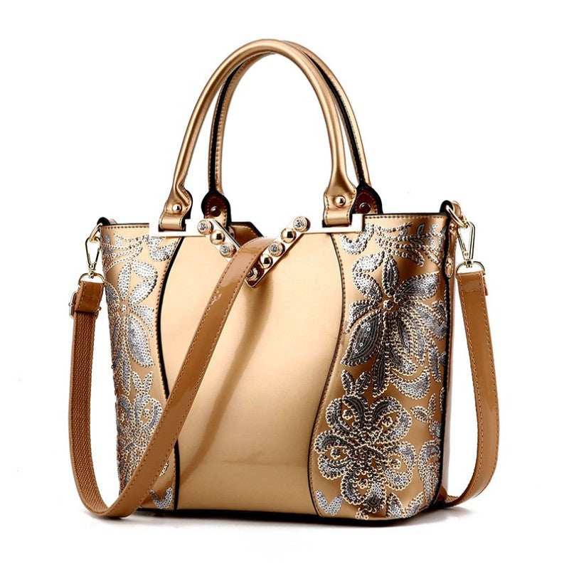 Women's Floral Patterned Shoulder Bag