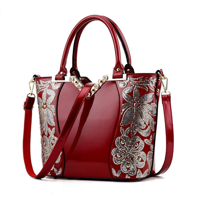 Women's Floral Patterned Shoulder Bag - Wnkrs