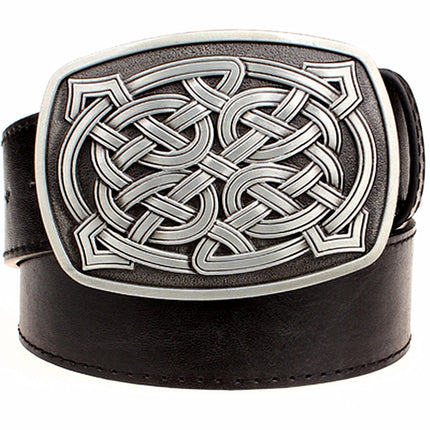 Women's Leather Belt with Metal Buckle - Wnkrs