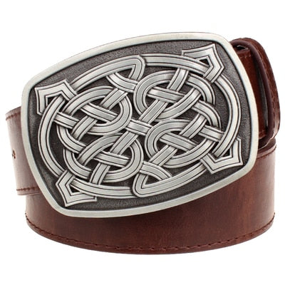 Women's Leather Belt with Metal Buckle - Wnkrs