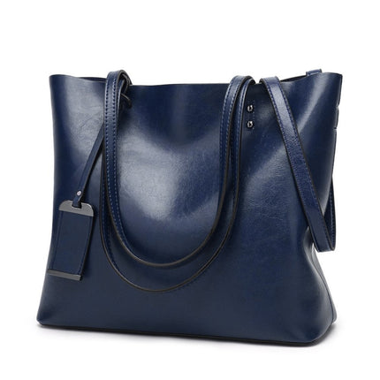 Women's Large Leather Shoulder Bag - Wnkrs