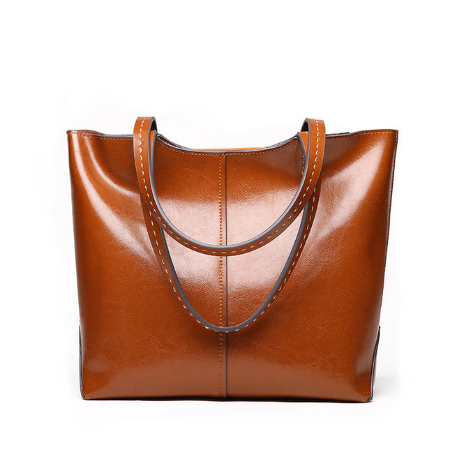 Women's Glance Leather Stitched Strap Shoulder Bag - Wnkrs