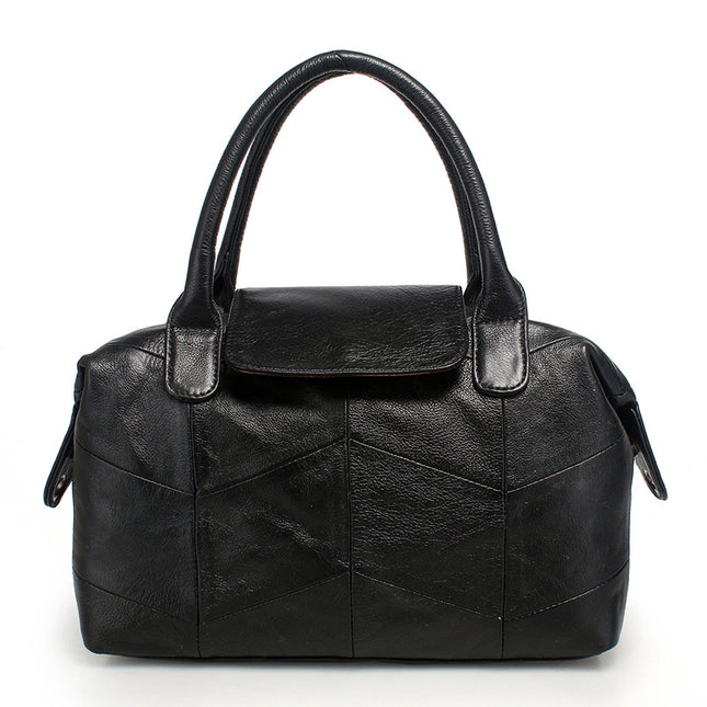 Women's Classic Leather Handbag - Wnkrs