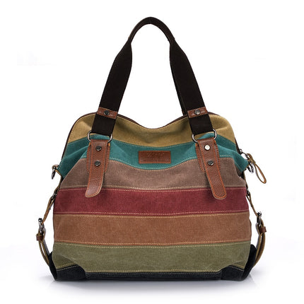 Women's Striped Canvas Tote - Wnkrs