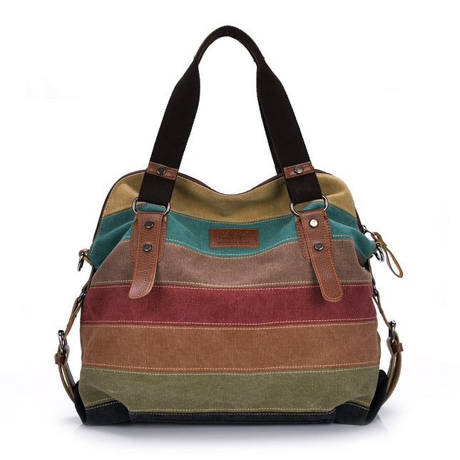 Women's Striped Canvas Tote - Wnkrs