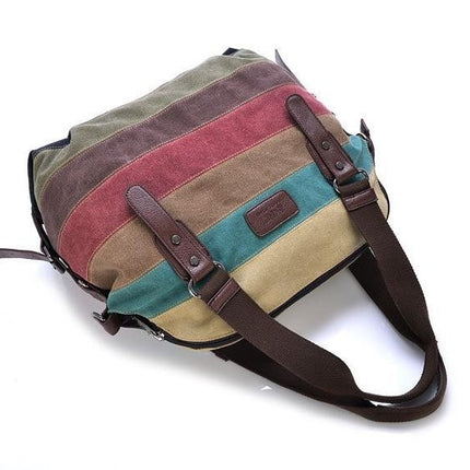 Women's Striped Canvas Tote - Wnkrs