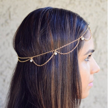 Gold Metal Women's Head Chain - wnkrs