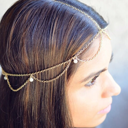 Gold Metal Women's Head Chain - wnkrs