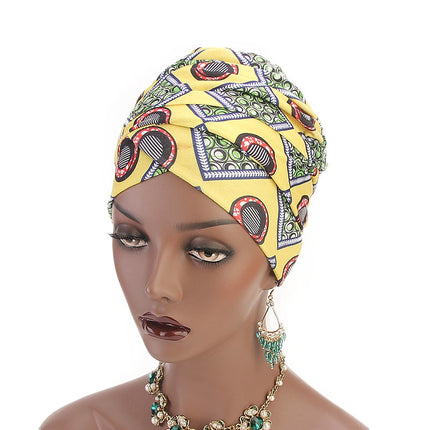 African Ornament Printed Women's Turban Head Scarf - wnkrs