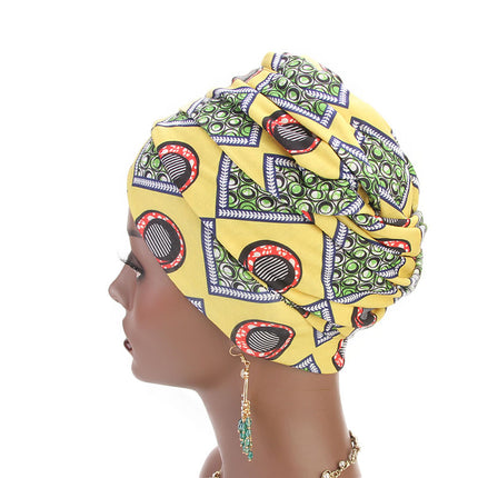 African Ornament Printed Women's Turban Head Scarf - wnkrs