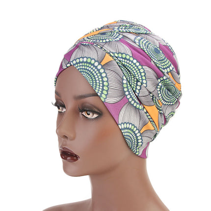 African Ornament Printed Women's Turban Head Scarf - wnkrs