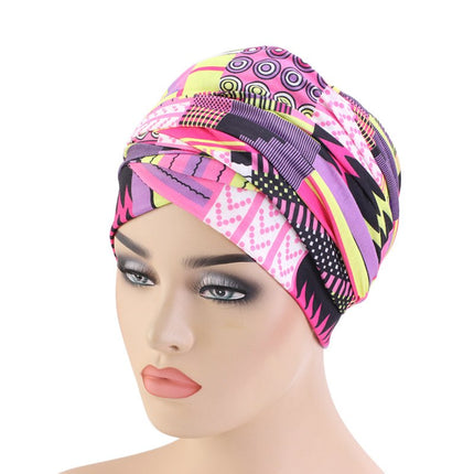 African Ornament Printed Women's Turban Head Scarf - wnkrs