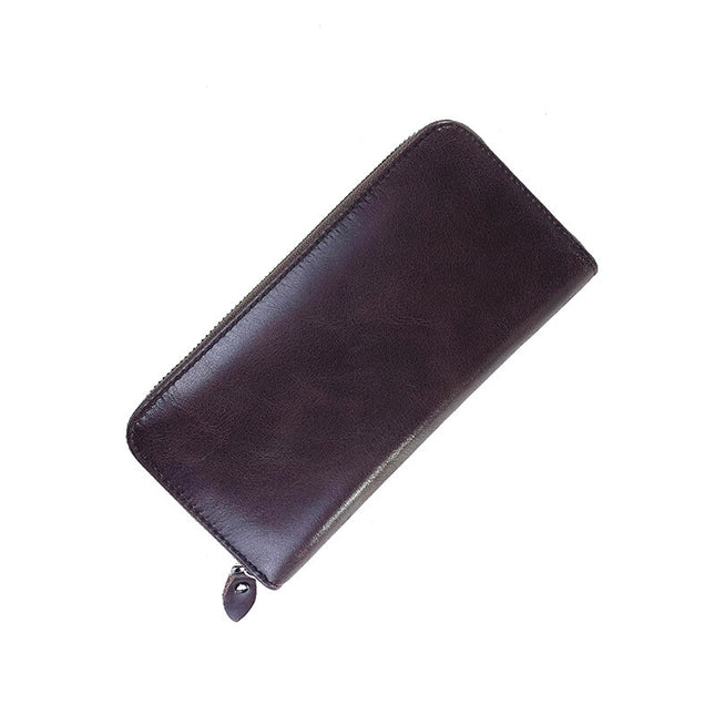 Women's Solid Color Leather Wallet - Wnkrs