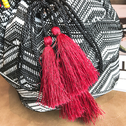 Beautiful Boho Style Crsossbody Bag with Tassel Decorations - Wnkrs