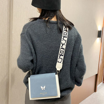 Women's Crossbody Bag with Butterfly Decoration - Wnkrs