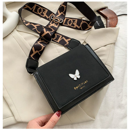 Women's Crossbody Bag with Butterfly Decoration - Wnkrs