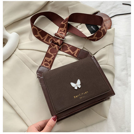 Women's Crossbody Bag with Butterfly Decoration - Wnkrs