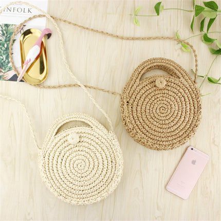 Women's Boho Woven Straw Crossbody Bag - Wnkrs