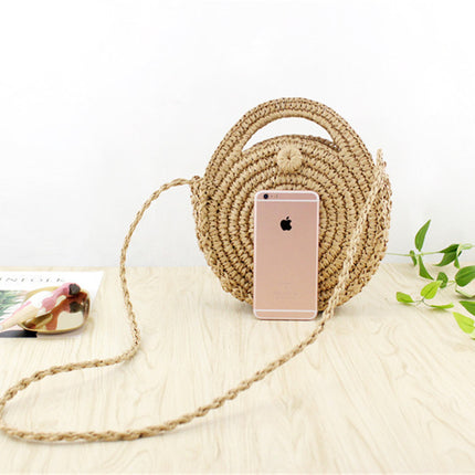 Women's Boho Woven Straw Crossbody Bag - Wnkrs