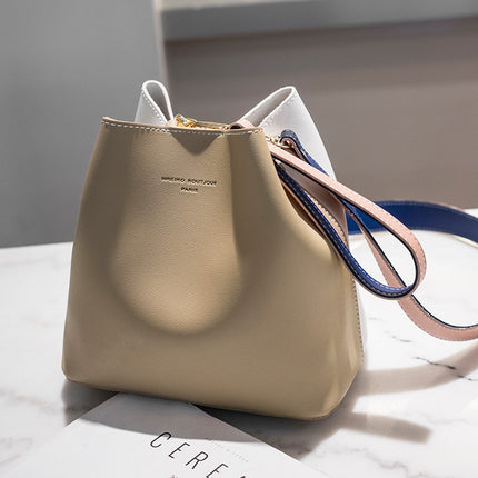 Women's PU Leather Bucket Shaped Bag - Wnkrs