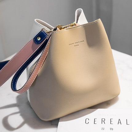 Women's PU Leather Bucket Shaped Bag - Wnkrs