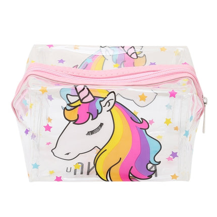 Transparent Unicorn Printed Cosmetic Bag - Wnkrs