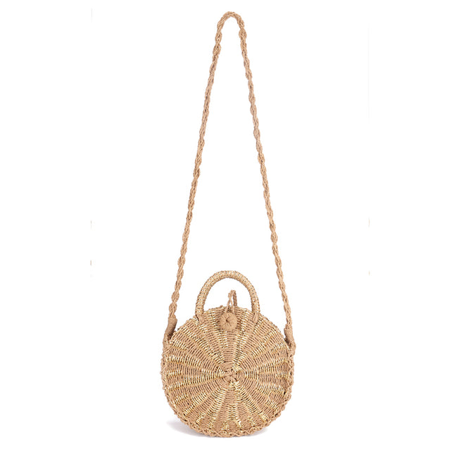 Women's Round Retro Rattan Bag - Wnkrs