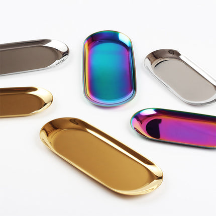 Luxurious Oval Metal Storage Trays - Wnkrs