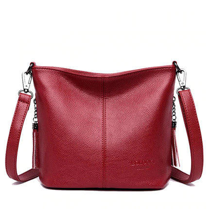 Women's Leather Crossbody Bag - Wnkrs