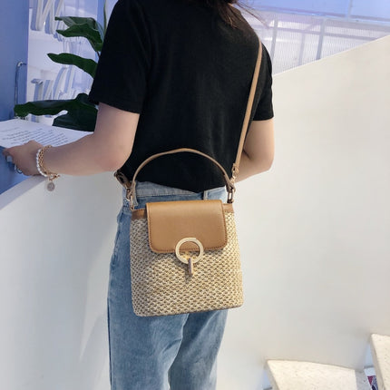 Casual Straw Bucket Bag for Women - Wnkrs