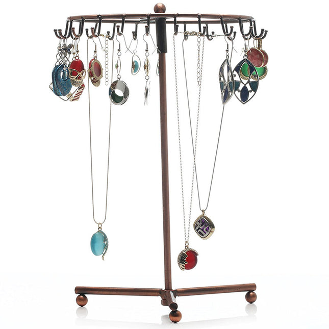 Rotating Jewelry Holder with Hooks - wnkrs